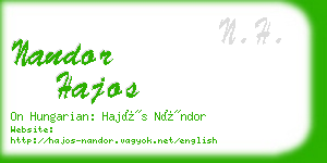 nandor hajos business card
